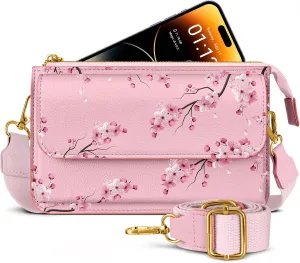 Crossbody Bag Cellphone Purse Wallet for Women - Leather Cellphone Purse Bag with Adjustable Shoulder Strap Girl