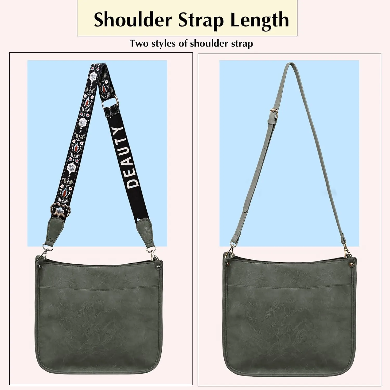 Crossbody Bags for Women Handbags Shoulder Bag with Adjustable Strap Women's Crossbody Purses Vegen Leather Hobo Bags