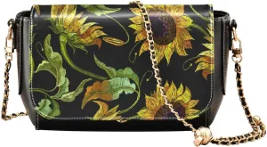 Crossbody Bags for Women Trendy Women's Black Shoulder Bag Small PU Leather Flap Cross Body Bag Handbags