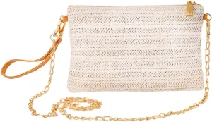 Crossbody Summer Bag for Women Beach Straw Purse with Strap