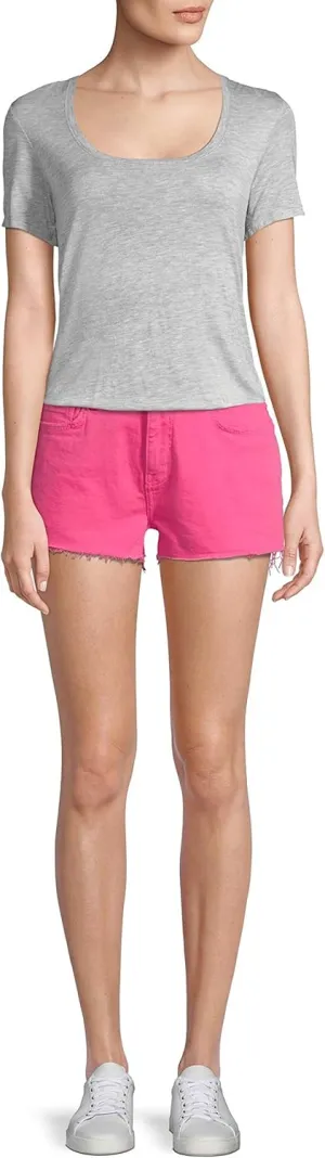 Current/Elliott The Boyfriend Cutoff Denim Shorts, Fandango Pink