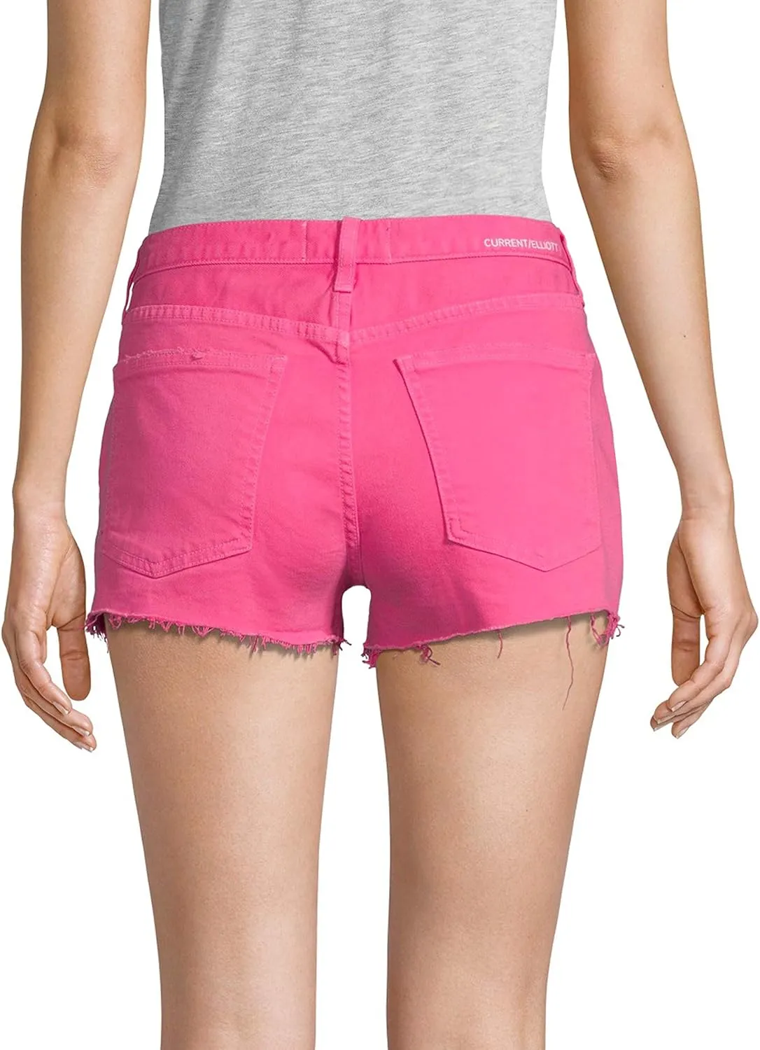 Current/Elliott The Boyfriend Cutoff Denim Shorts, Fandango Pink