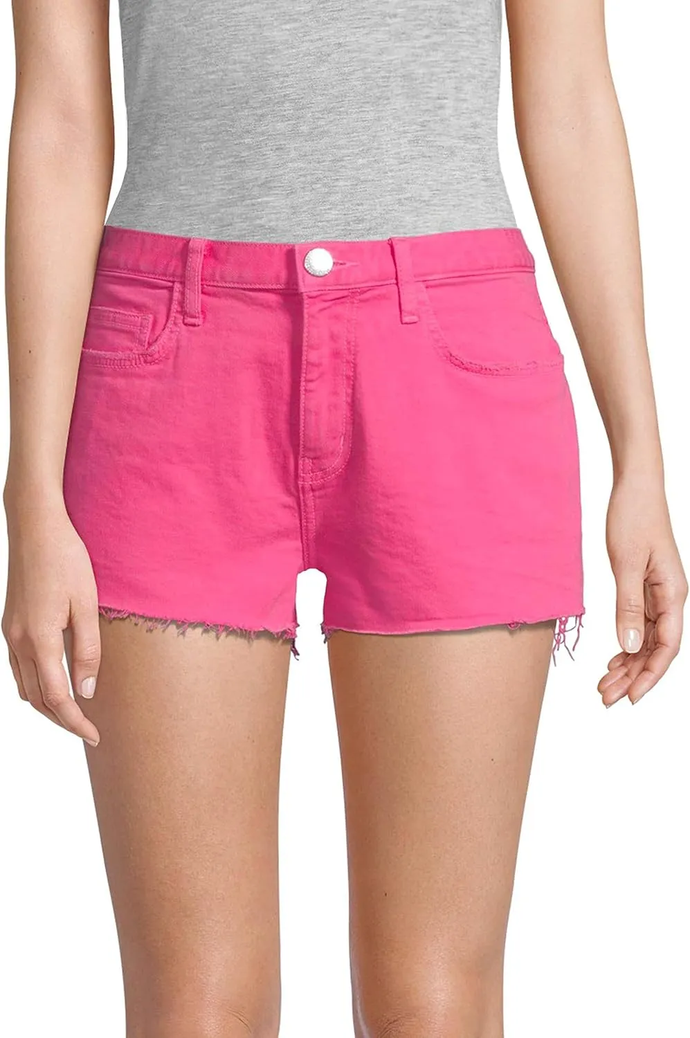 Current/Elliott The Boyfriend Cutoff Denim Shorts, Fandango Pink