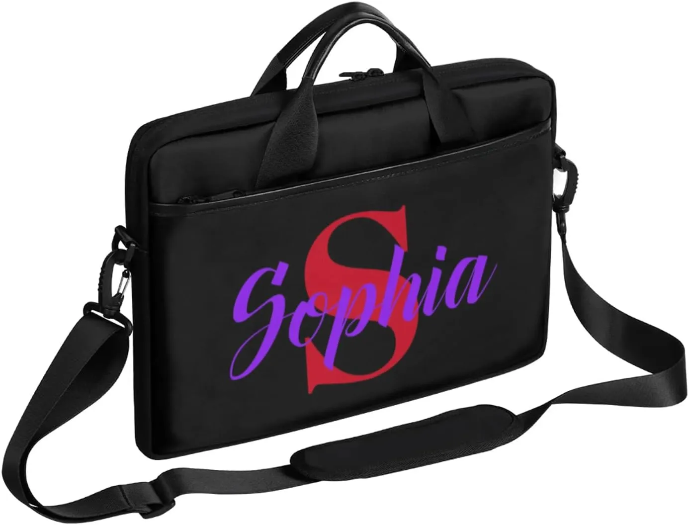 Custom Laptop-Bag with Name,Lightweight Portable Personalized Shoulder Computer-Bag,Customized Briefcase for Adult