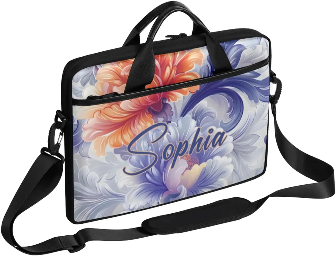 Custom Laptop-Bag with Name,Lightweight Portable Personalized Shoulder Computer-Bag,Customized Briefcase for Women