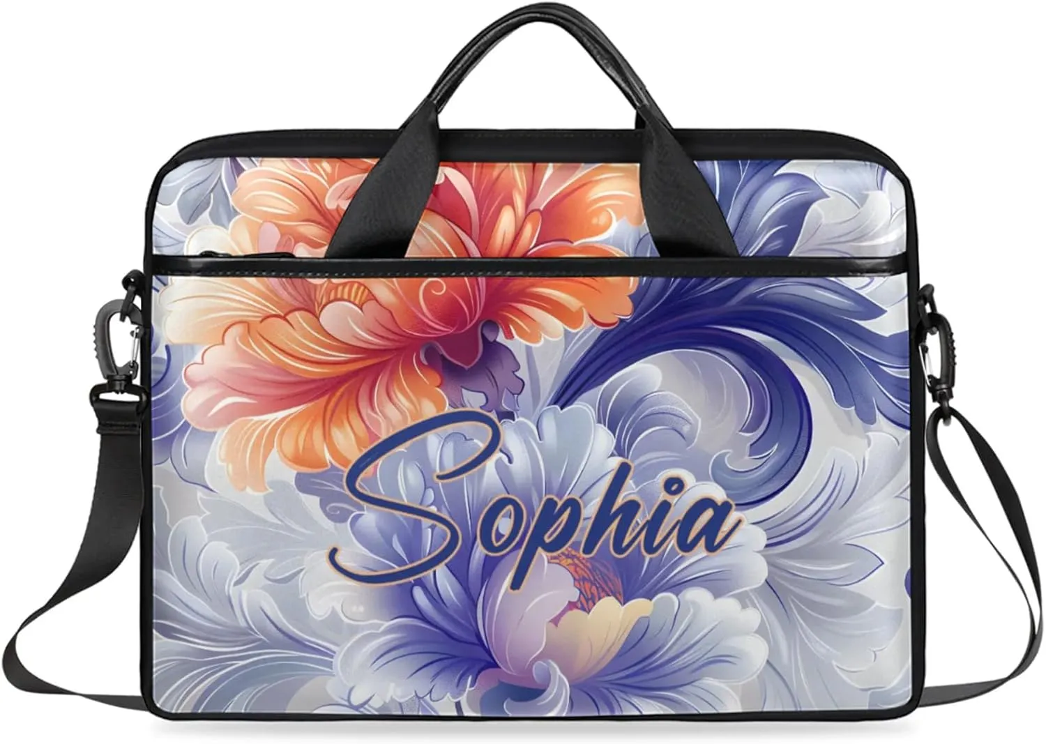 Custom Laptop-Bag with Name,Lightweight Portable Personalized Shoulder Computer-Bag,Customized Briefcase for Women