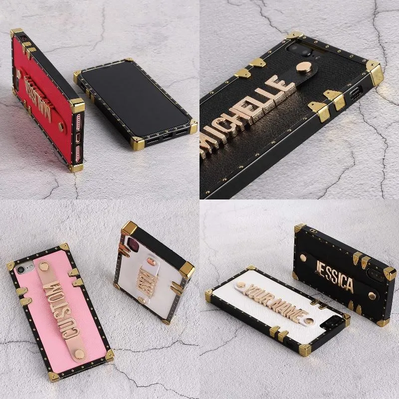 Custom Leather Square iPhone Case