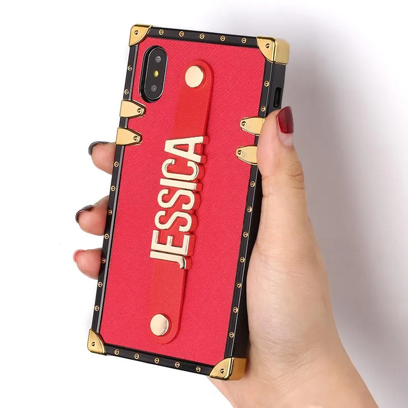 Custom Leather Square iPhone Case