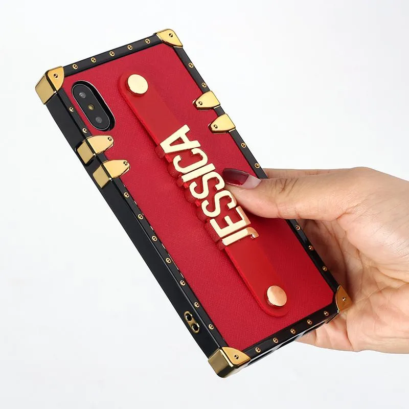 Custom Leather Square iPhone Case