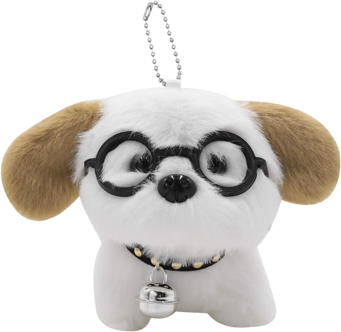 Cute Plush Dog Keychain Stuffed Animal Bag Charm Small Handbag Pendant Glasses Puppy Ornaments Pendants for Women