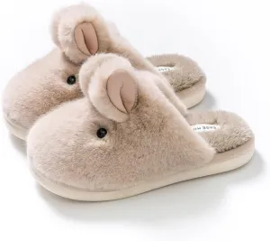 Cute Rabbit Cotton Slippers - Warm, Breathable, and Non-Slip Indoor Shoes