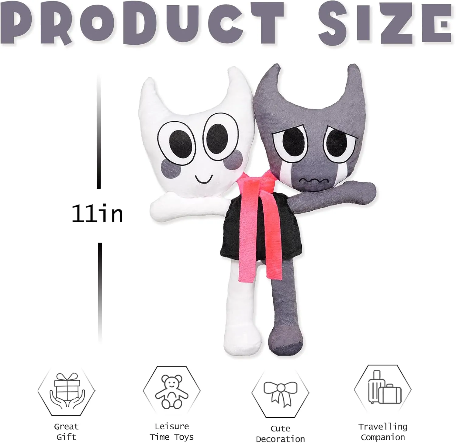 Dandy's Plush, Razzle & Dazzle Plush Stuffed Figure Pillow Gift for Room Decor for Video Game Fans
