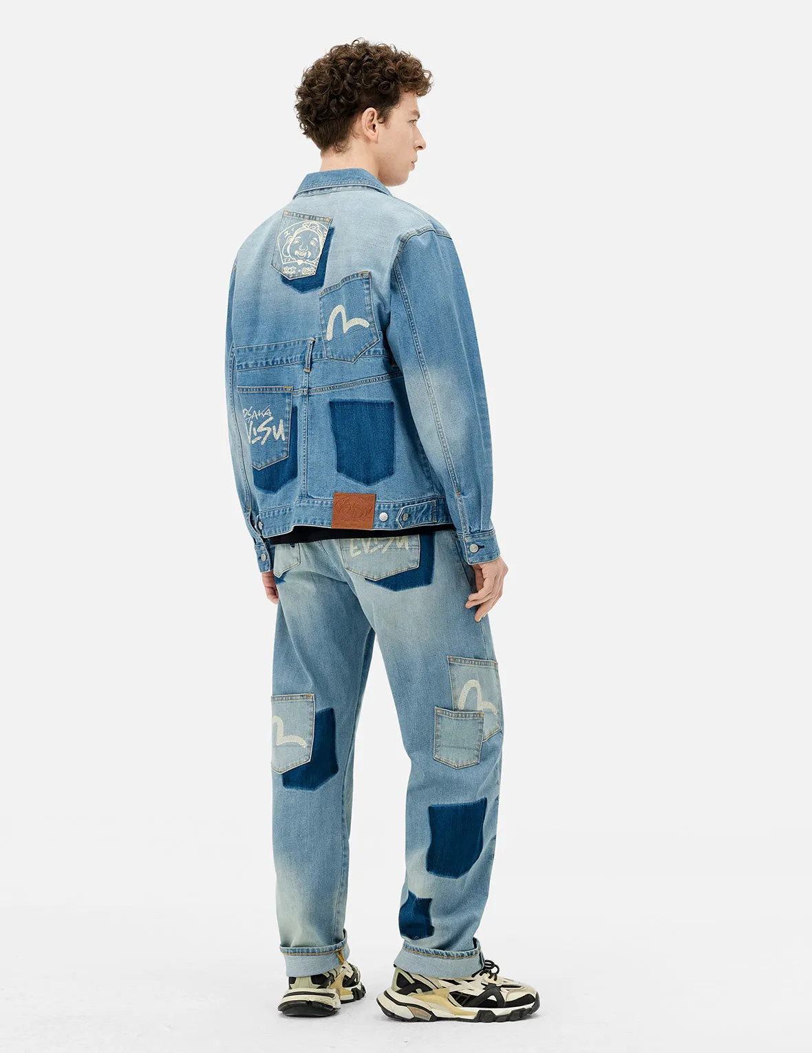 Deconstructed with Multi-pocket Loose Fit Denim Jacket