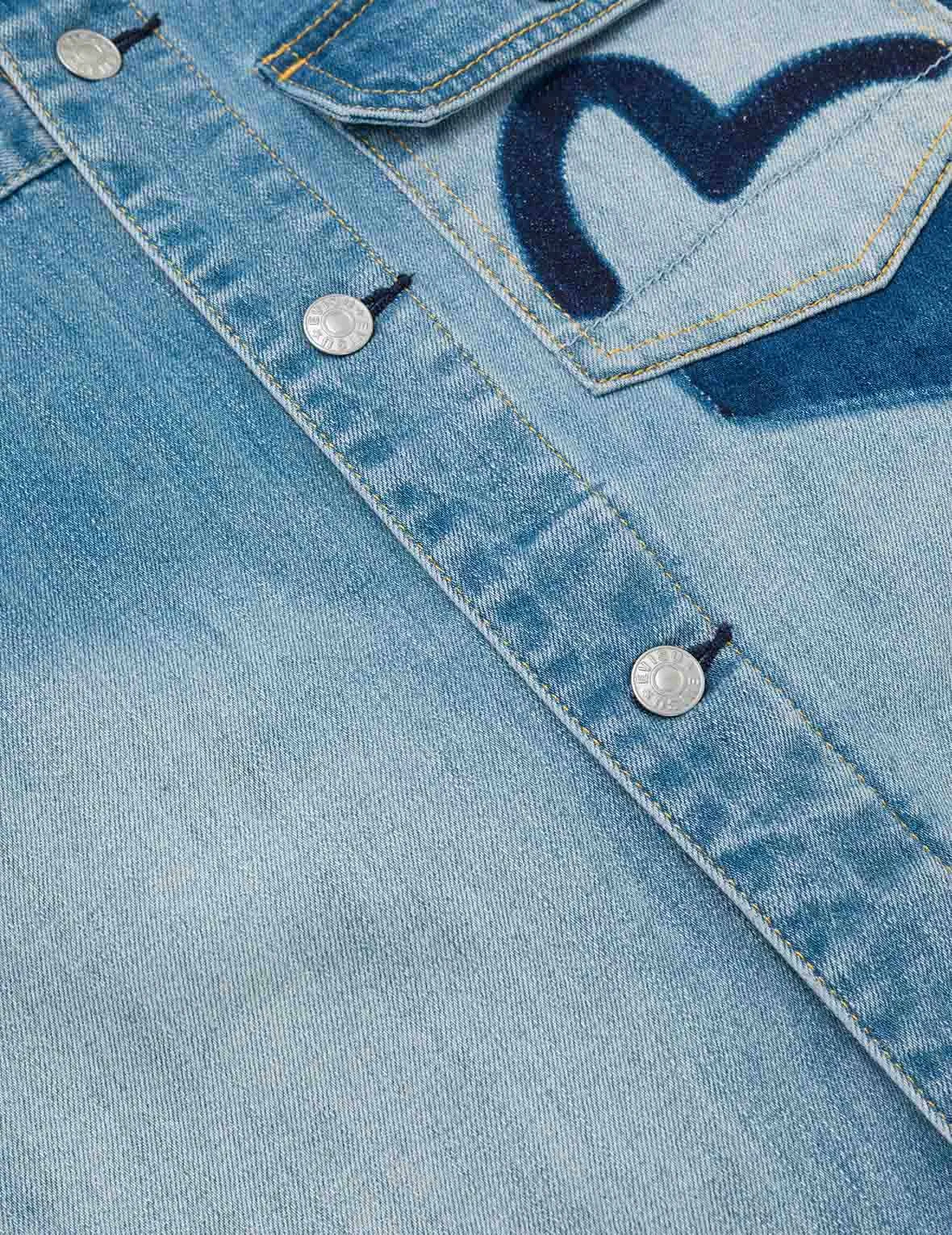 Deconstructed with Multi-pocket Loose Fit Denim Jacket