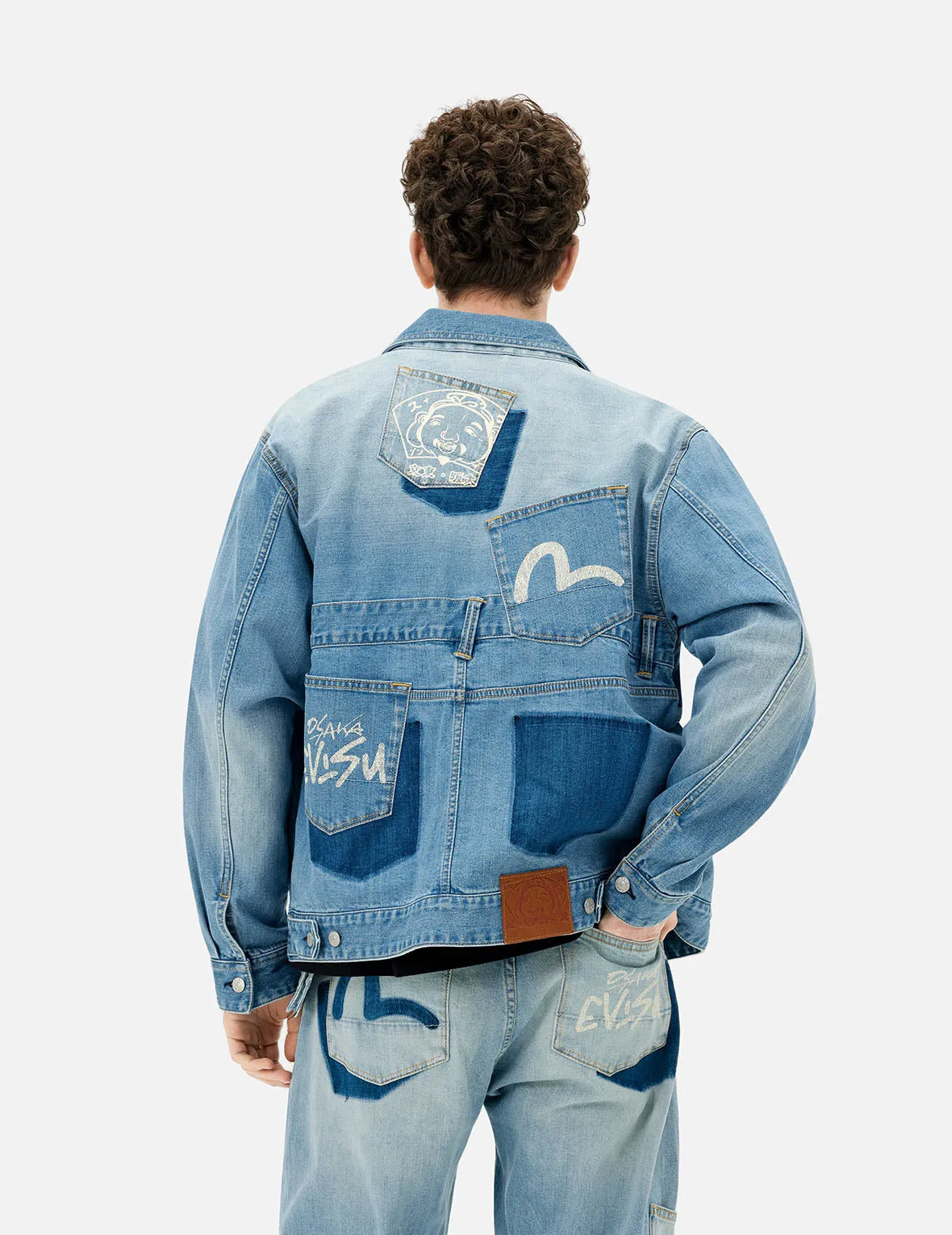 Deconstructed with Multi-pocket Loose Fit Denim Jacket