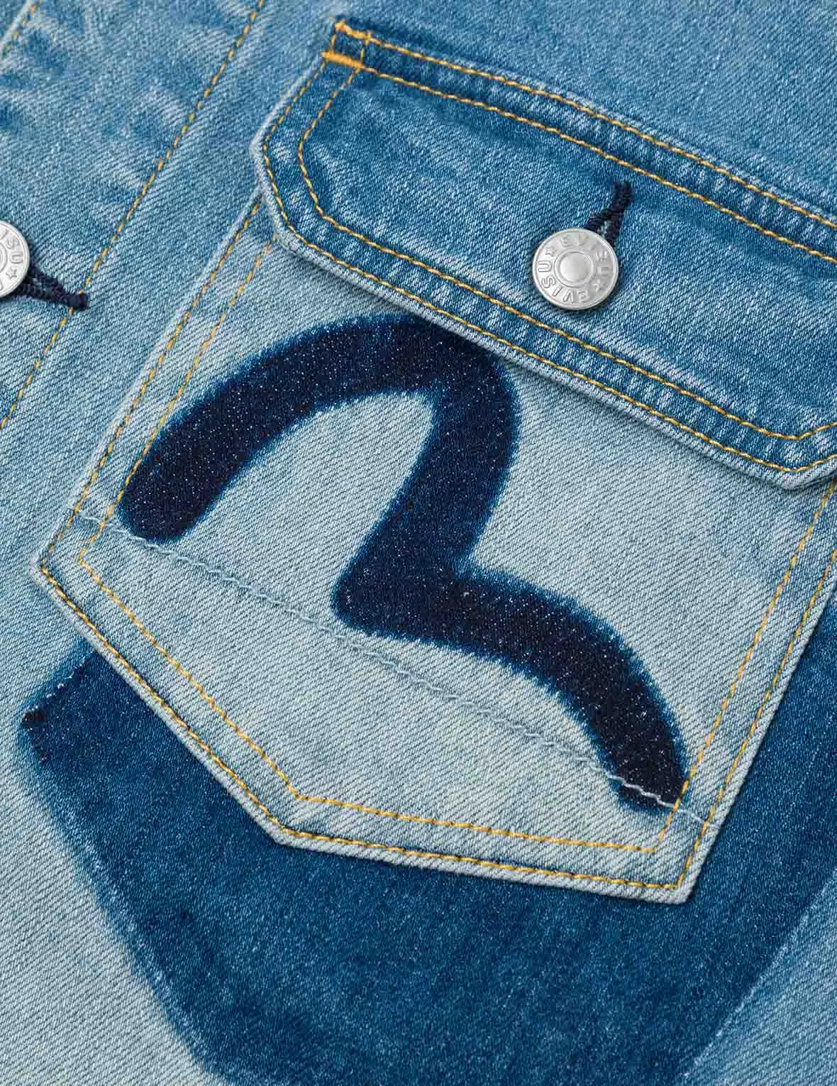 Deconstructed with Multi-pocket Loose Fit Denim Jacket