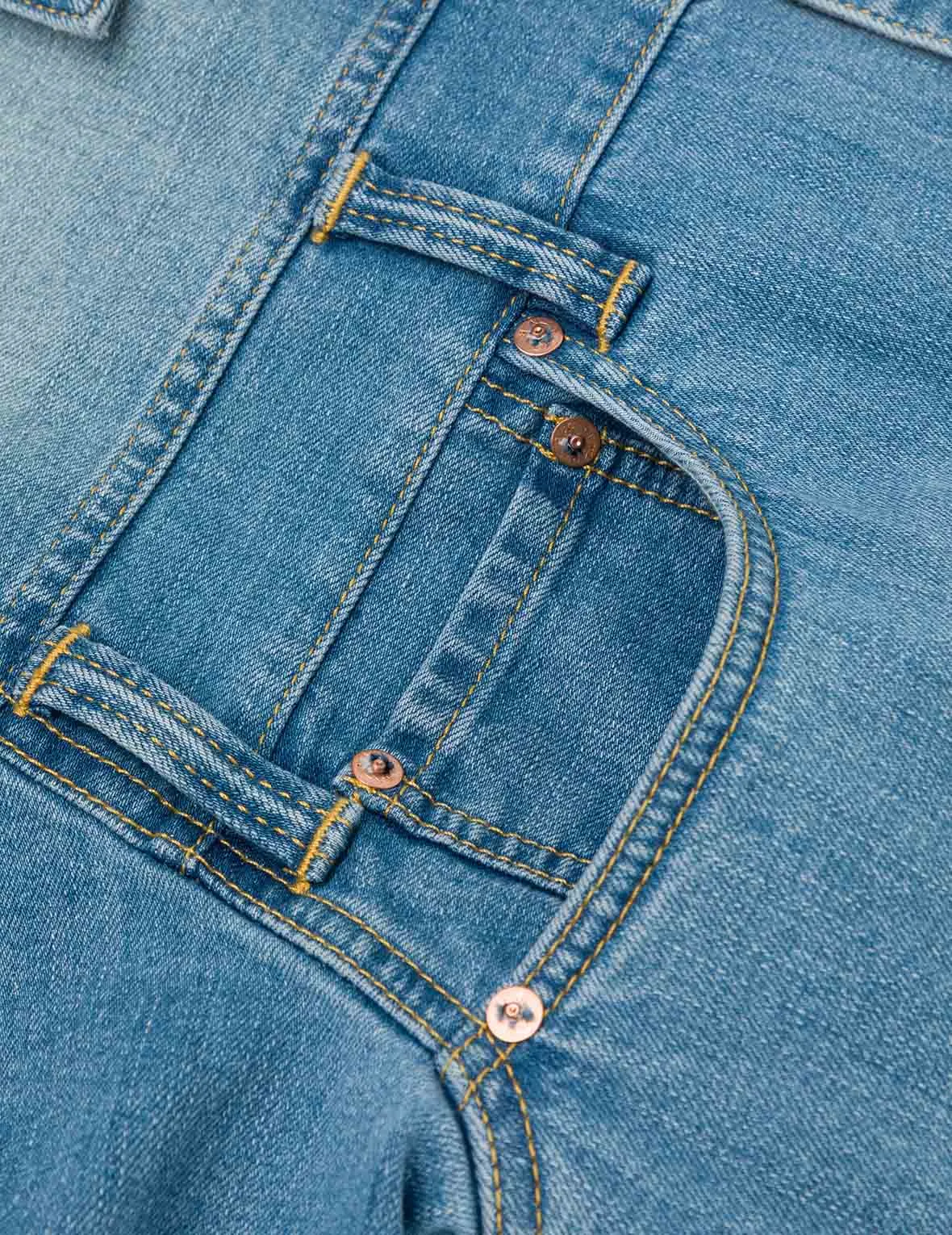 Deconstructed with Multi-pocket Loose Fit Denim Jacket