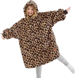 Degrees of Comfort Wearable Blanket Hoodie for Kids Teens, 6-13 YR Girls Boys, Soft & Cozy Sherpa