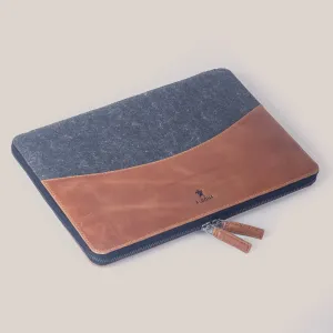 DELL XPS Zippered Laptop Case - Felt and Tan Crunch