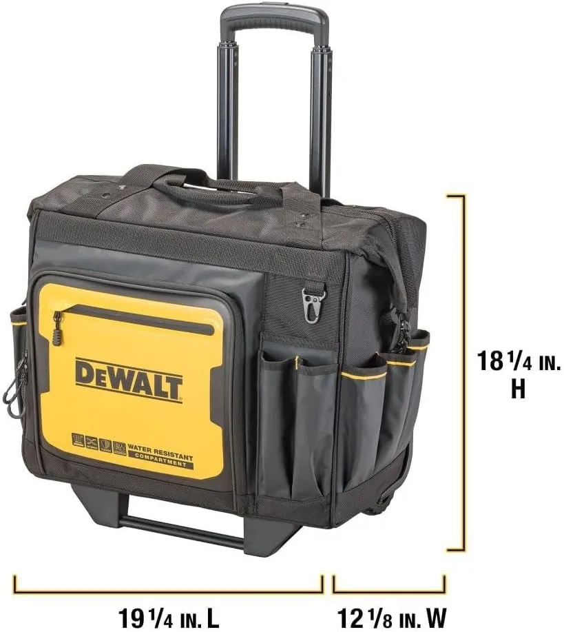 DEWALT 18 Inch Rolling Tool Storage Bag with 27 Pockets (DWST560107)