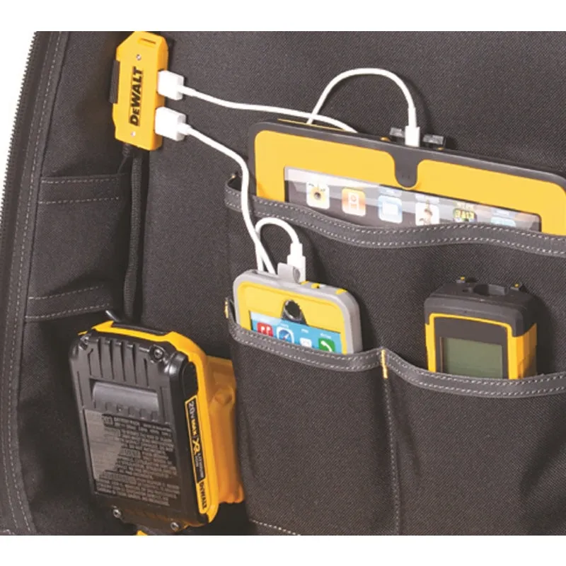 DeWalt 6 in. W X 19.75 in. H Ballistic Polyester Tool Charging Back Pack 23 pocket Black/Yellow 1 pc