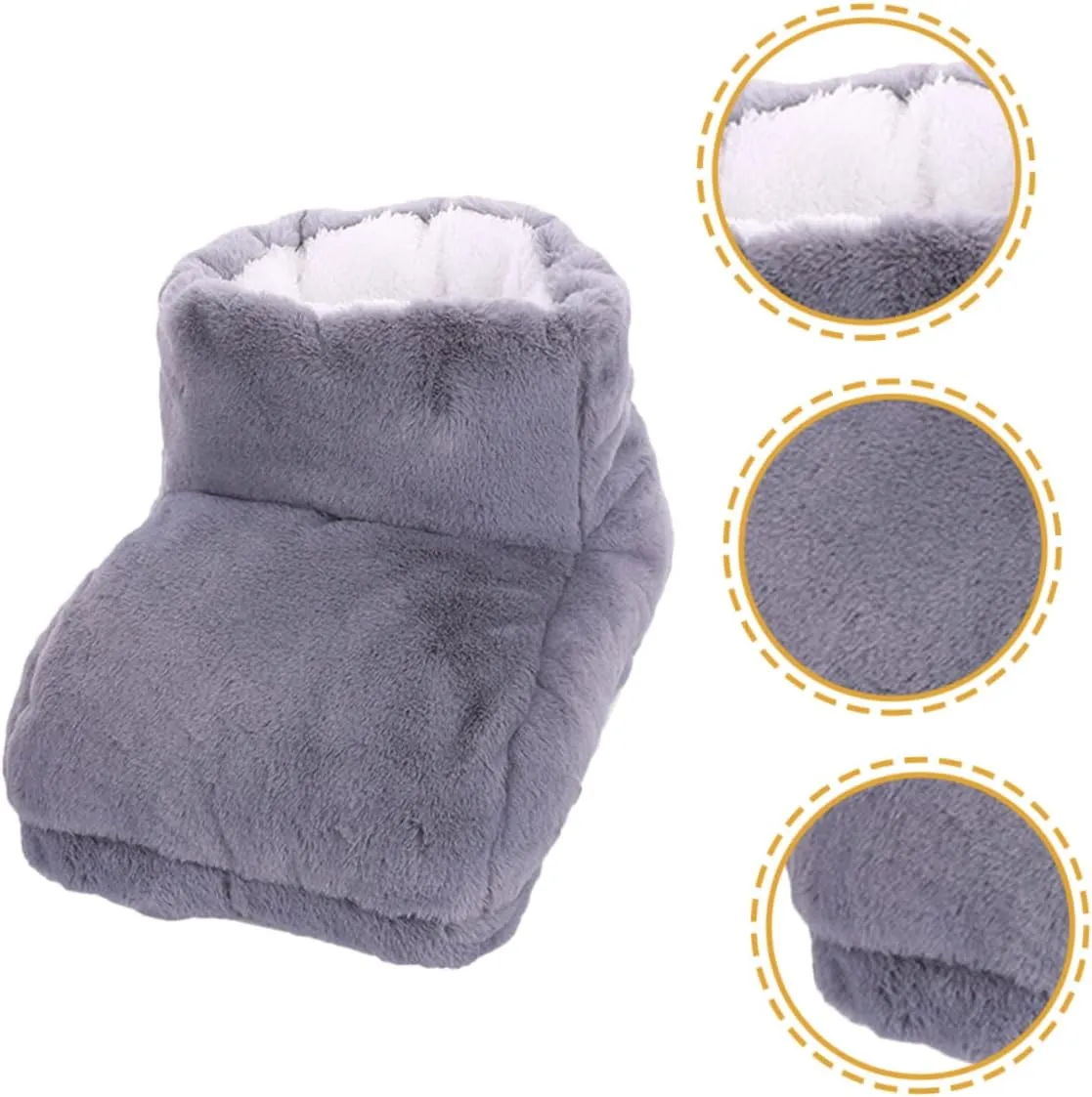 Didiseaon 2pcs Heated Shoes for Men Foot Heater Pad Fast Heating Plush Material Power Great for Study