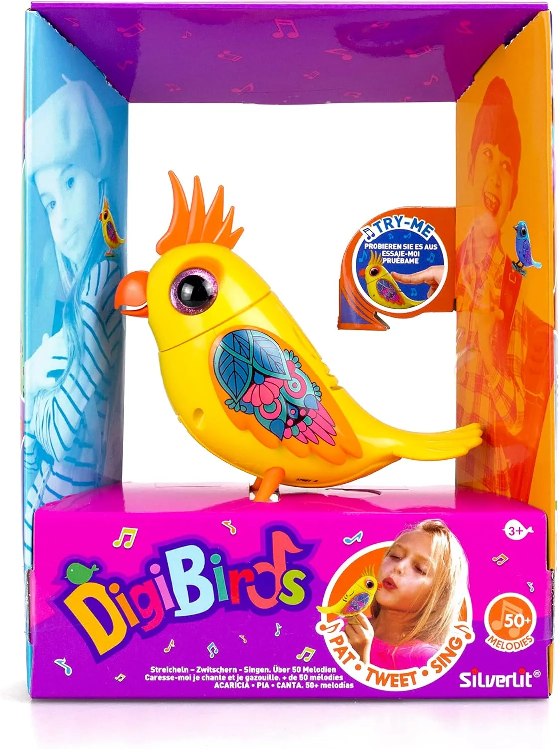 Digibirds- Interactive Cockatoo, Yellow Small