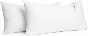 Digital Decor 100% Cotton Hotel Pillows, U.S. Made Hypoallergenic Pillows with Down Alternative Fiber Fill for Side & Back Sleepers, Set of 2, Three Comfort Levels, (Soft, Medium, Firm) Medium