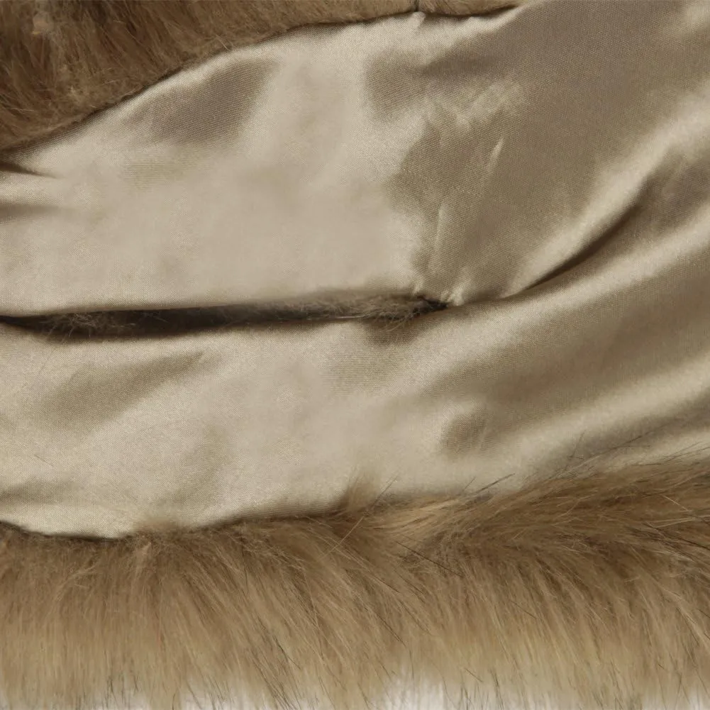 Dikoaina Extra Large Women's Faux Fur Collar for Winter Coat