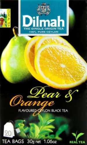Dilmah, Tea, Single Origin Pure Ceylon Tea (Pear & Orange, 20 Tea Bags (Pack of 3))