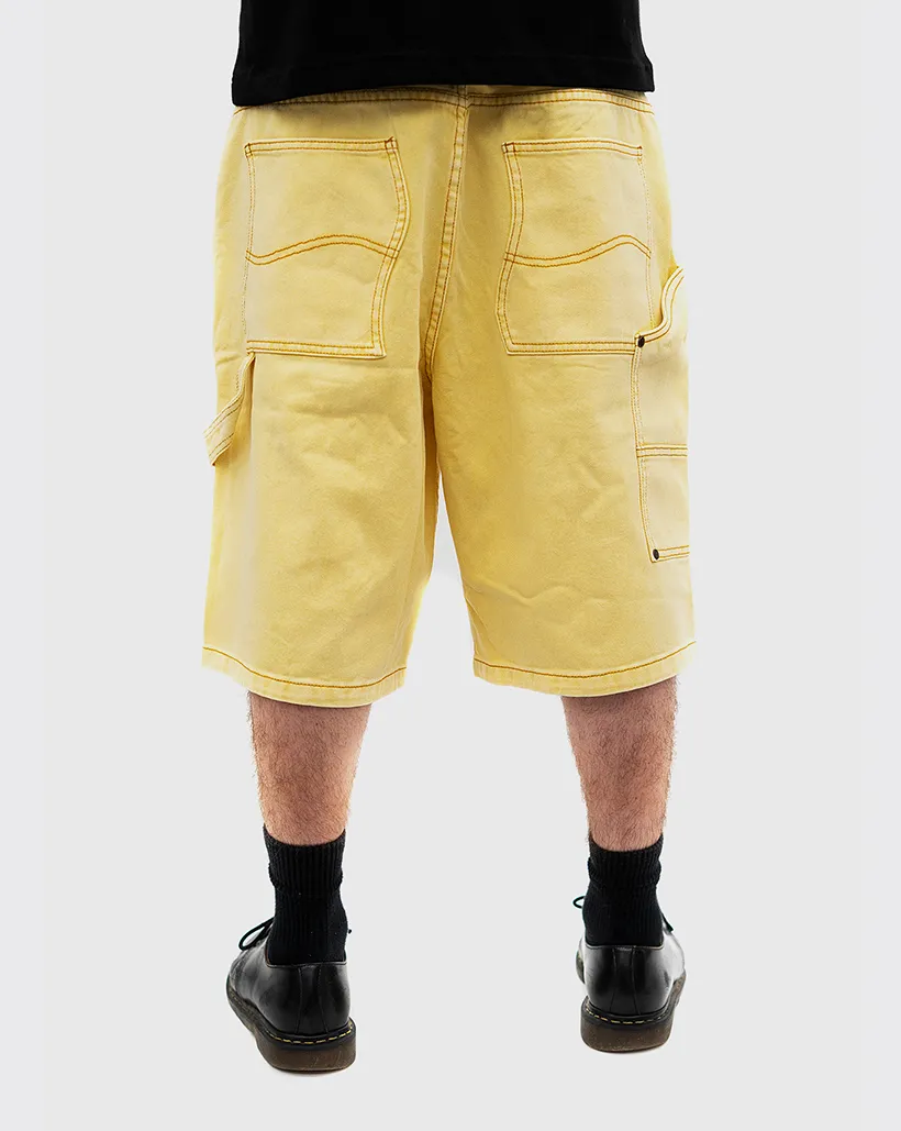 Dime Carpenter Denim Shorts - Lemon