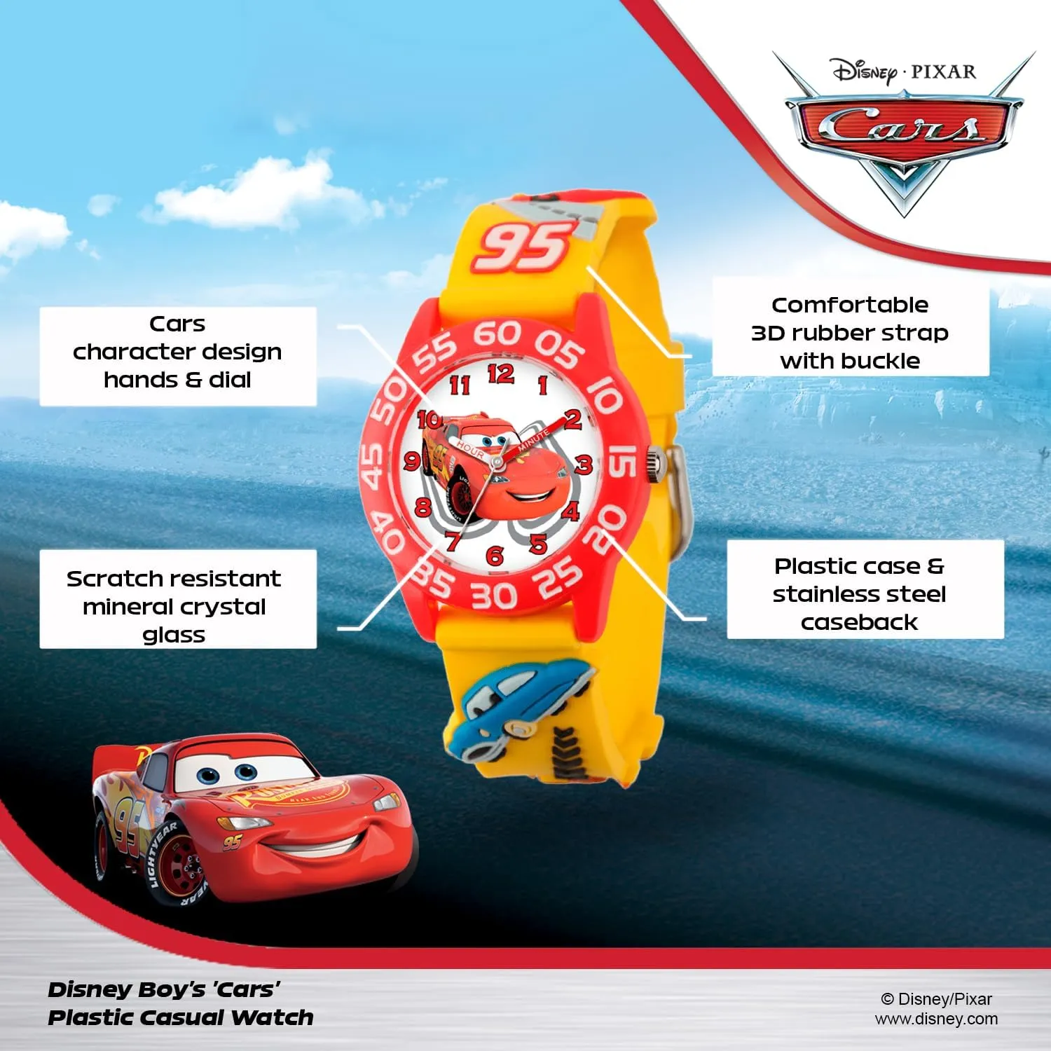Disney Pixar Cars Lightning McQueen Watch for Kids