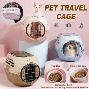 Dog and Cat Carrier Large Space Removable Sunroof Air Carrier for Pet Travel
