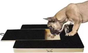 Dog Nail Scratch Board - Dog Scratch Pad for Nails – Durable Wooden Nail Filing Board with Treat Drawer - Scratch Pad for Dogs