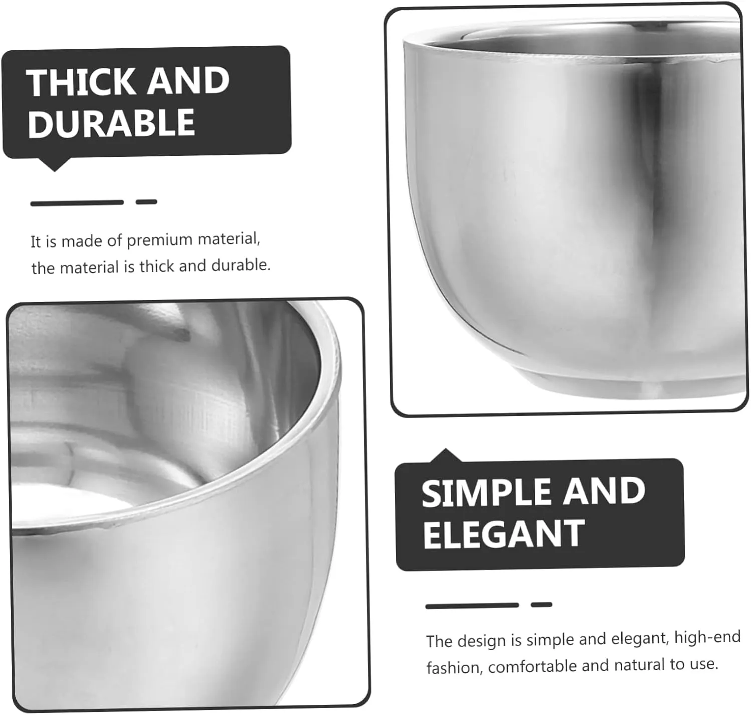 DOITOOL 4pcs Shaving Bowl Men Supply Large Capacity Shaving Mug Professional Shaving Bowl Smooth Surface Safe Material for Home and Travel
