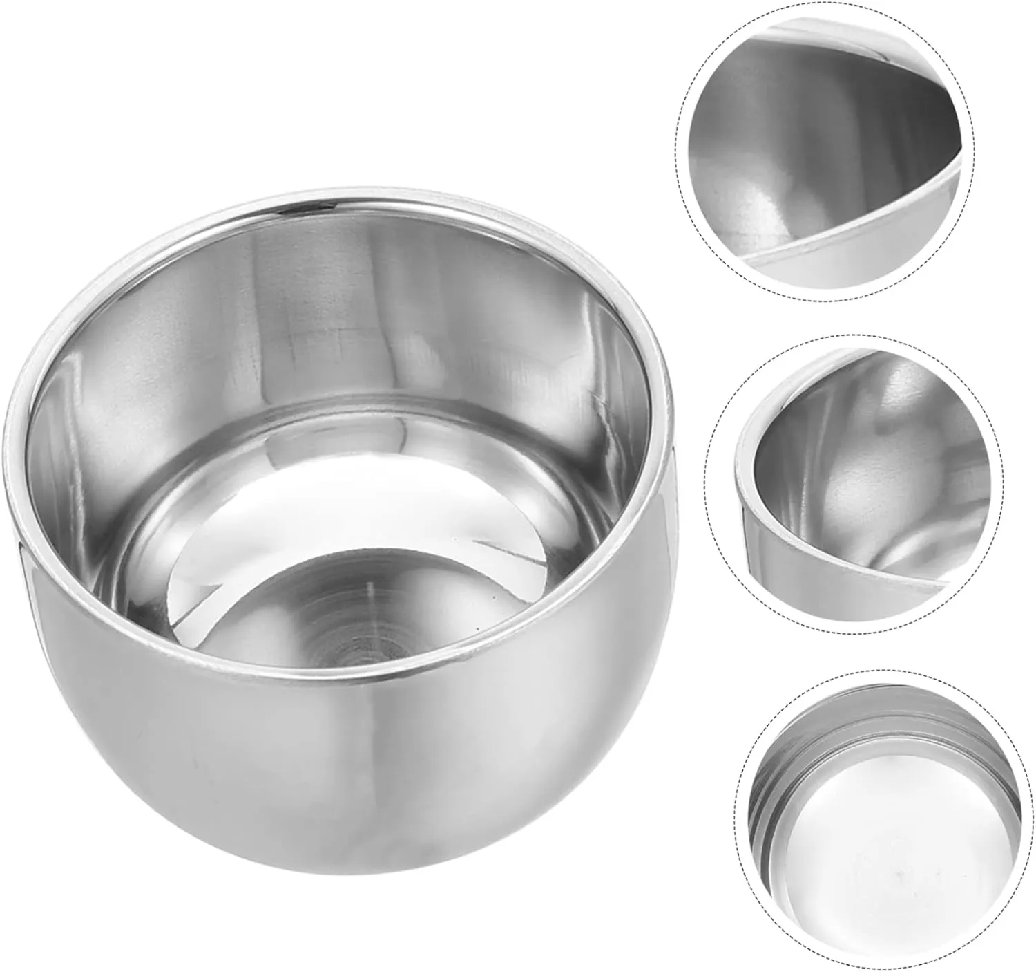 DOITOOL 4pcs Shaving Bowl Men Supply Large Capacity Shaving Mug Professional Shaving Bowl Smooth Surface Safe Material for Home and Travel
