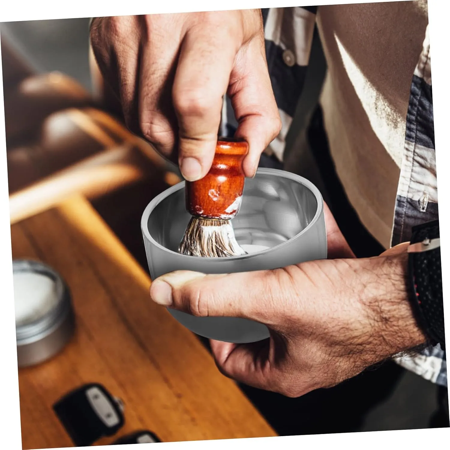 DOITOOL 4pcs Shaving Bowl Men Supply Large Capacity Shaving Mug Professional Shaving Bowl Smooth Surface Safe Material for Home and Travel