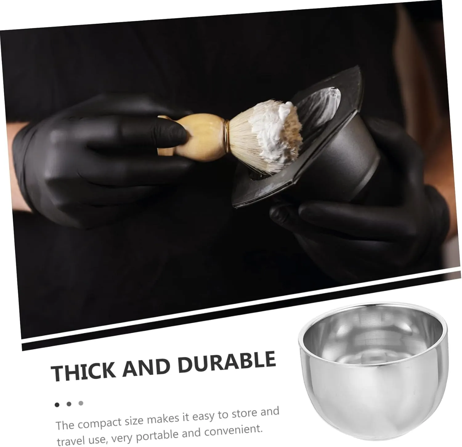 DOITOOL 4pcs Shaving Bowl Men Supply Large Capacity Shaving Mug Professional Shaving Bowl Smooth Surface Safe Material for Home and Travel