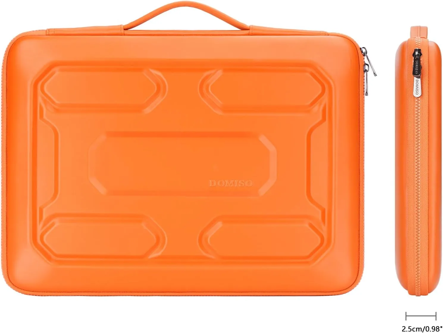DOMISO 13.3 inch Laptop Sleeve with Handle Shockproof Computer Bag Waterproof EVA Protective Carrying Case for 13-13.3 inch Notebooks/13 MacBook Air/MacBook Pro Retina/Dell XPS 13/HP,Orange