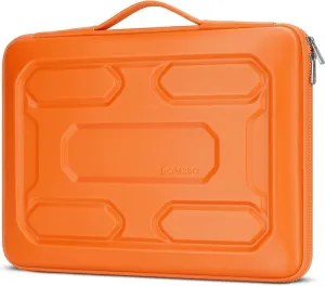 DOMISO 13.3 inch Laptop Sleeve with Handle Shockproof Computer Bag Waterproof EVA Protective Carrying Case for 13-13.3 inch Notebooks/13 MacBook Air/MacBook Pro Retina/Dell XPS 13/HP,Orange