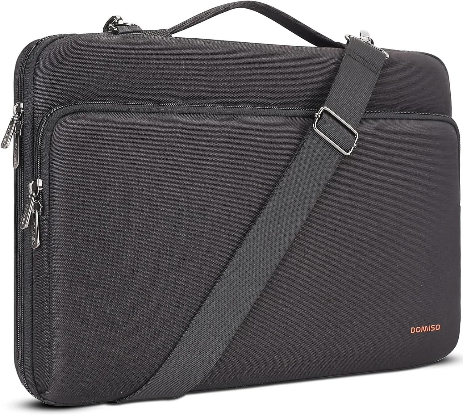DOMISO 15.6 Inch Laptop Bag Cover Waterproof Notebook Shockproof Sleeve Case Shoulder Bag Protective Cover for 15.6" HP 15/ThinkPad E575/Dell/Lenovo IdeaPad S510/Dell XPS 15,Black