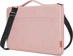 DOMISO 15.6 Inch Laptop Bag Cover Waterproof Shockproof Notebook Protective Sleeve Case Shoulder Bag Cover for 15.6" HP 15/ThinkPad E575/IdeaPad S510/Dell Alienware 15/Dell XPS 15,Pink