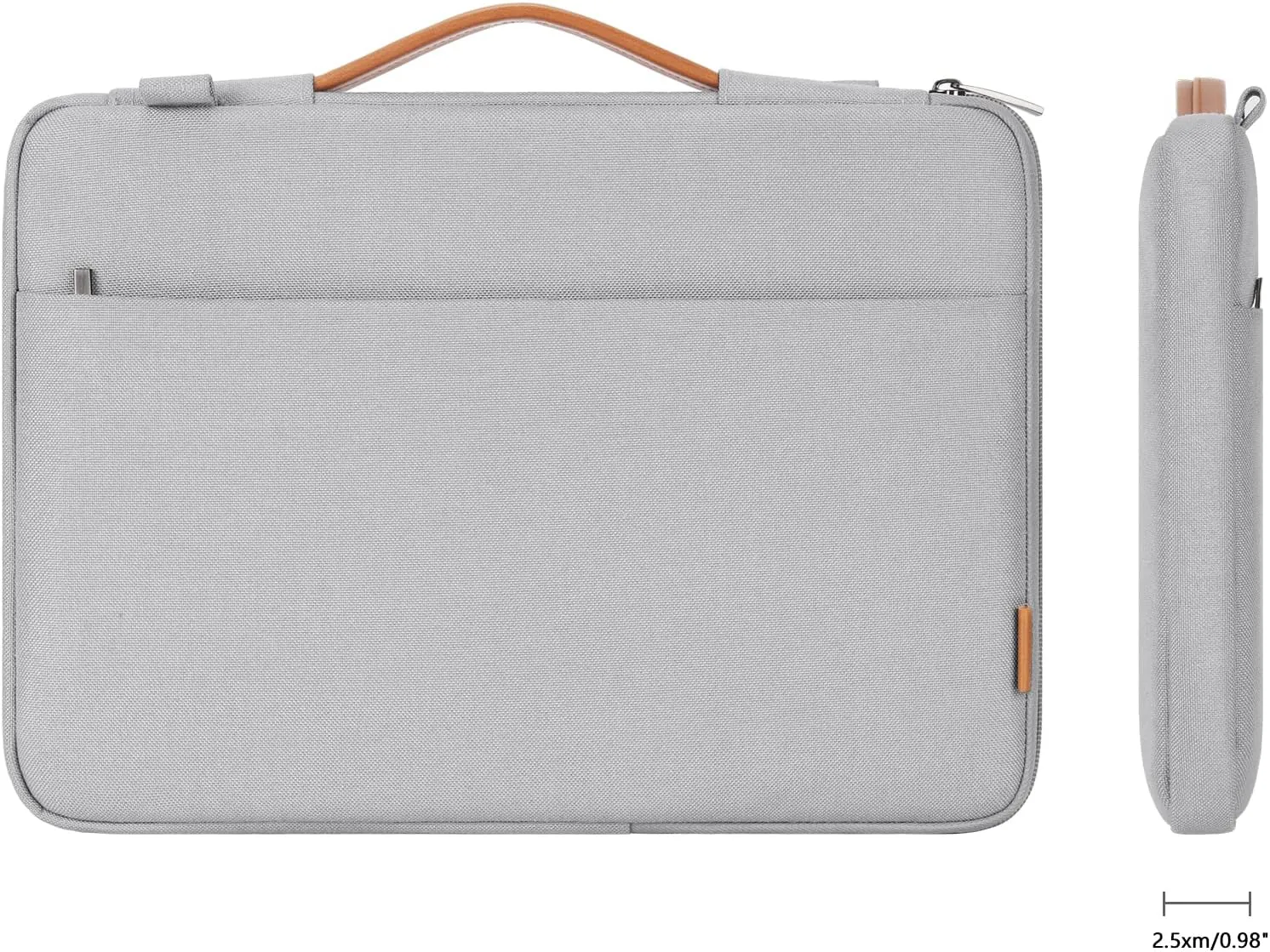 DOMISO 15.6 Inch Laptop Bag Cover Waterproof Shockproof Notebook Sleeve Case Shoulder Bag Protective Cover for 15.6" HP 15/ThinkPad E575/IdeaPad S510/Dell XPS 15,Grey