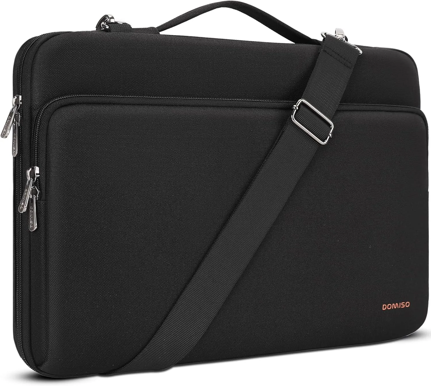 DOMISO 16 Inch Laptop Bag Cover Waterproof Notebook Shockproof Sleeve Case Shoulder Bag Protective Cover for 16" Dell/HP Pavilion Envy/ThinkPad IdeaPad/ASUS Vivobook,Black
