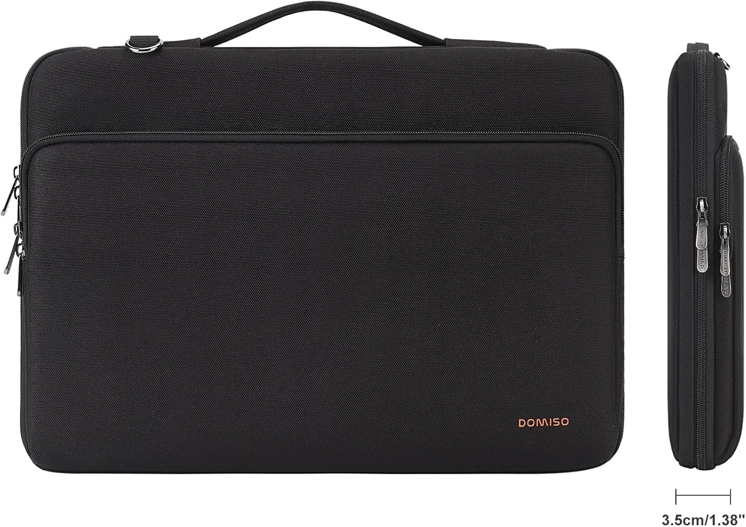 DOMISO 16 Inch Laptop Bag Cover Waterproof Notebook Shockproof Sleeve Case Shoulder Bag Protective Cover for 16" Dell/HP Pavilion Envy/ThinkPad IdeaPad/ASUS Vivobook,Black