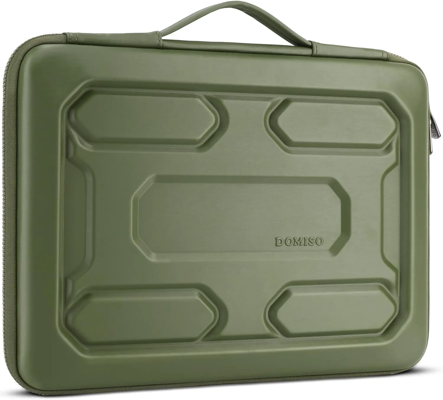 DOMISO 17 inch Laptop Sleeve with Accessory Bag Shockproof Waterproof EVA Protective Case for 17.3" ZBook Fury 17.3 G8/MSI GS73VR Stealth Pro/HP Envy 17/LG Gram 17"/ROG Strix GL702VS, Green