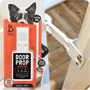 Door Buddy Door Prop for Cats - Easiest Cat Door Latch Holder to Keep Interior Door Open for Pets - Dog Proof Cat Feeding Station & Litter Box - Strong & Portable Door Stopper & Pet Gate Alternative