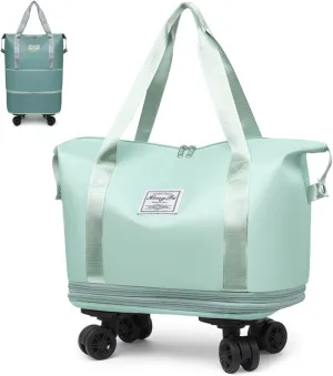 DOTH Kulken Travel Bag with Wheels, 2025 New Large Expandable Capacity Travel Bag, Universal Wheel Removable (Green)