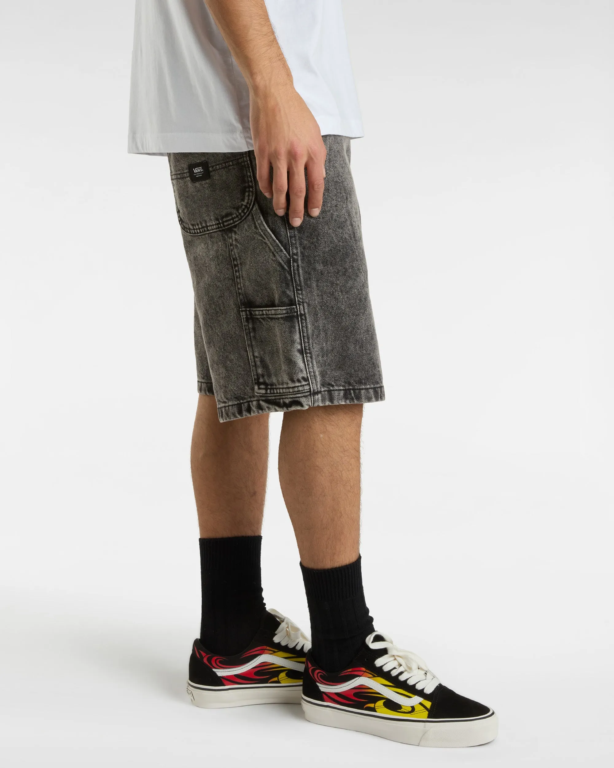 Drill Chore Loose Denim Shorts