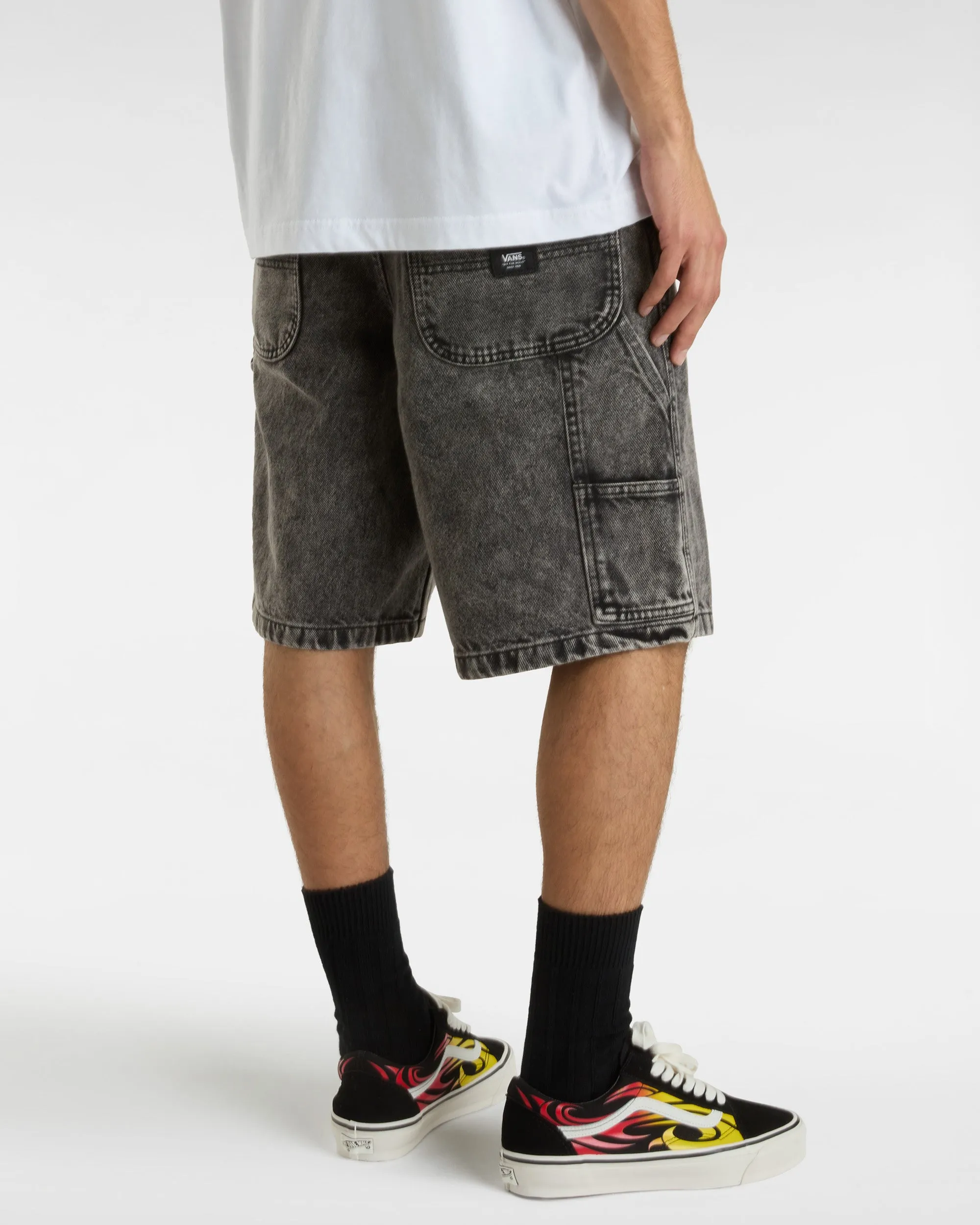Drill Chore Loose Denim Shorts